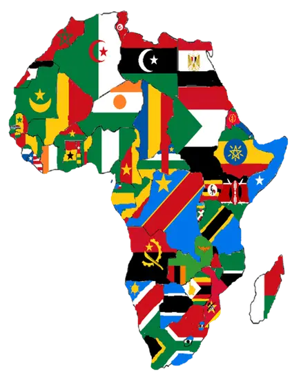 Map of Africa highlighting the continent A2Z Missions serves