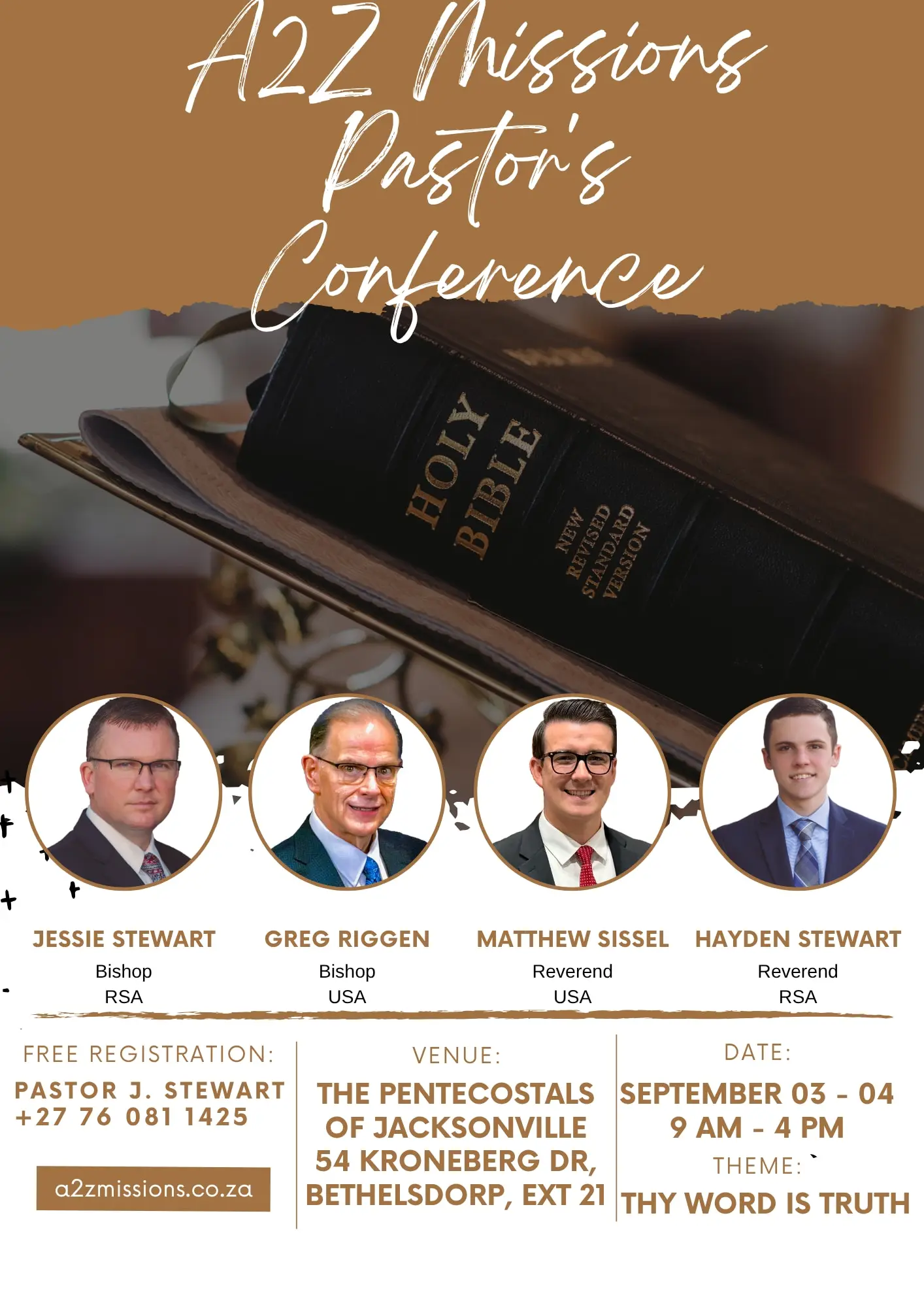 A2Z Missions 'Thy Word is Truth' conference promotional poster